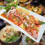 Mực hấp sốt Thái